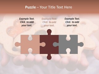 Set Of Cookies In Baby Hands PowerPoint Template