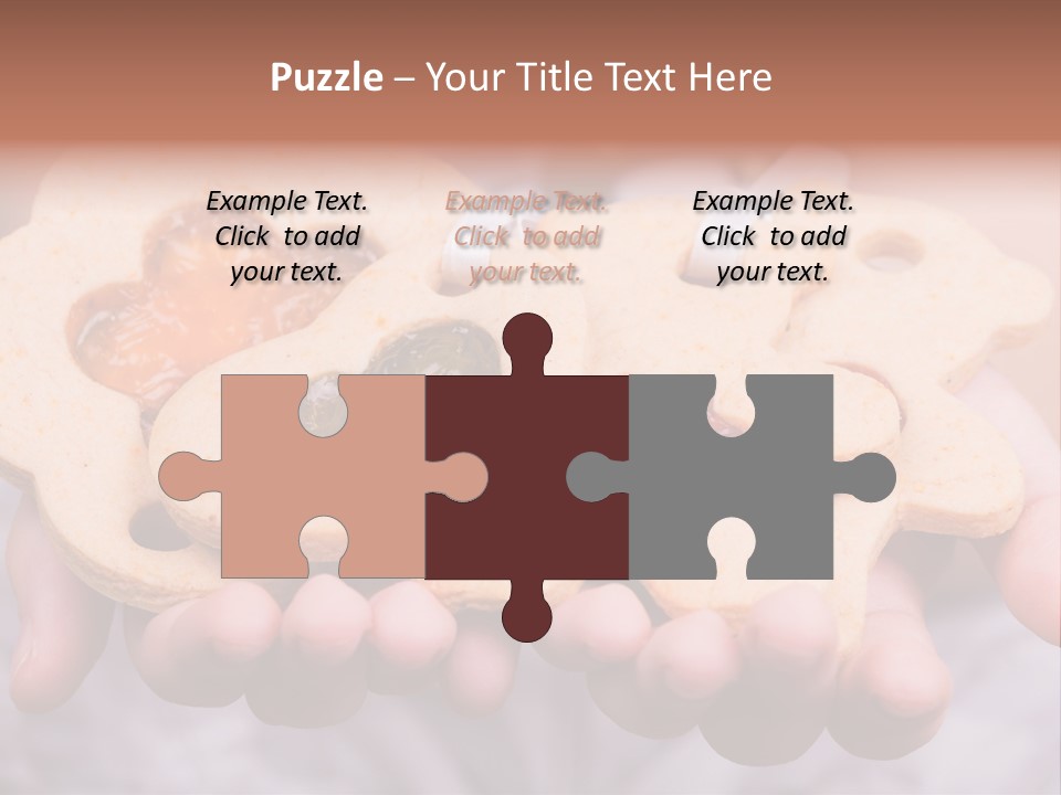 Set Of Cookies In Baby Hands PowerPoint Template