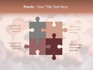 Set Of Cookies In Baby Hands PowerPoint Template