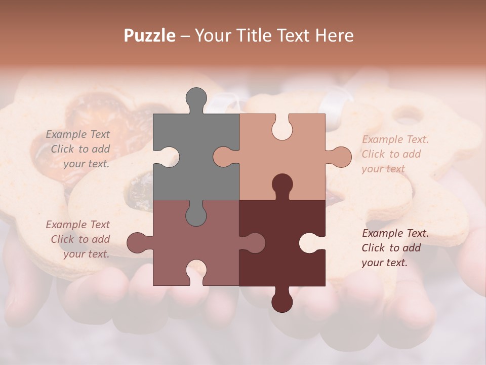 Set Of Cookies In Baby Hands PowerPoint Template