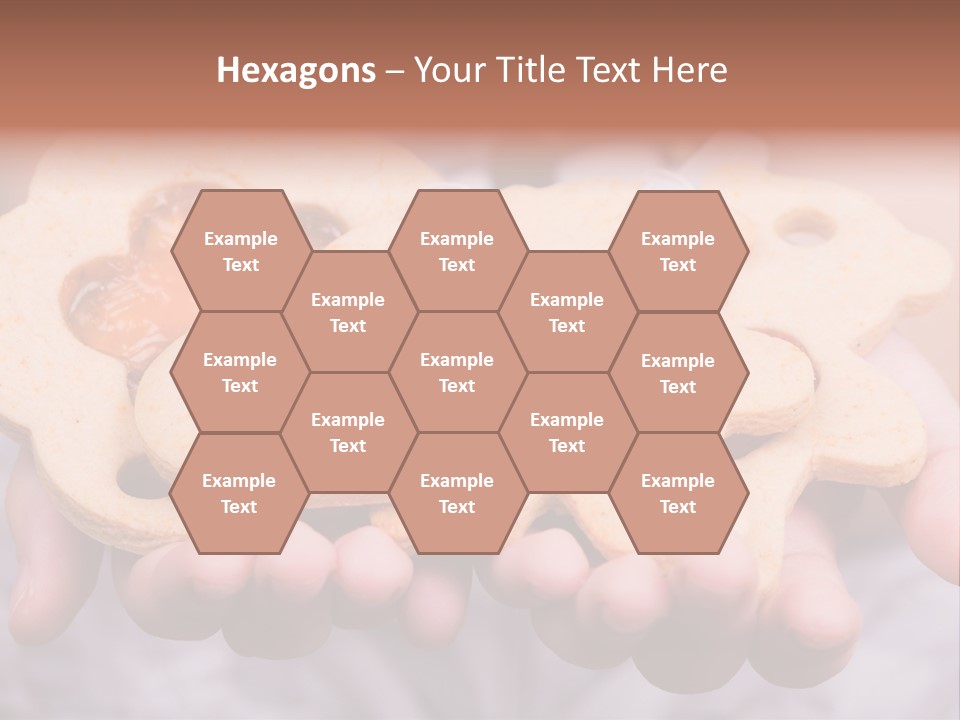 Set Of Cookies In Baby Hands PowerPoint Template