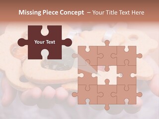 Set Of Cookies In Baby Hands PowerPoint Template