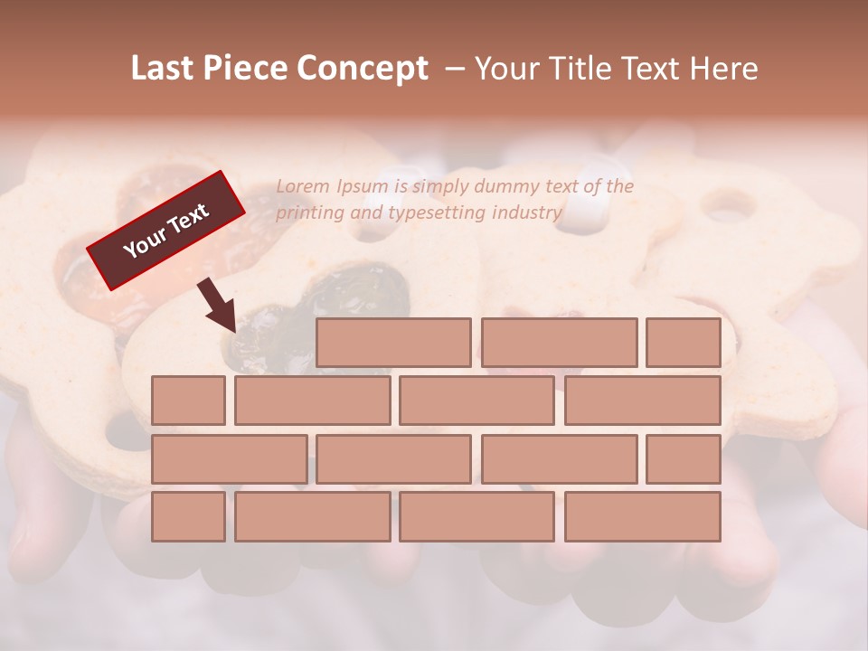 Set Of Cookies In Baby Hands PowerPoint Template