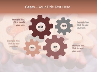 Set Of Cookies In Baby Hands PowerPoint Template