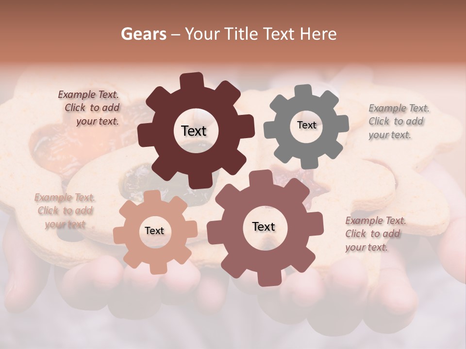 Set Of Cookies In Baby Hands PowerPoint Template