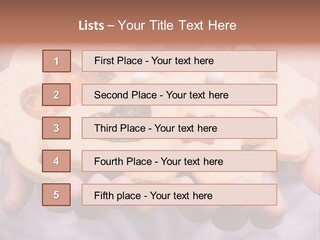 Set Of Cookies In Baby Hands PowerPoint Template
