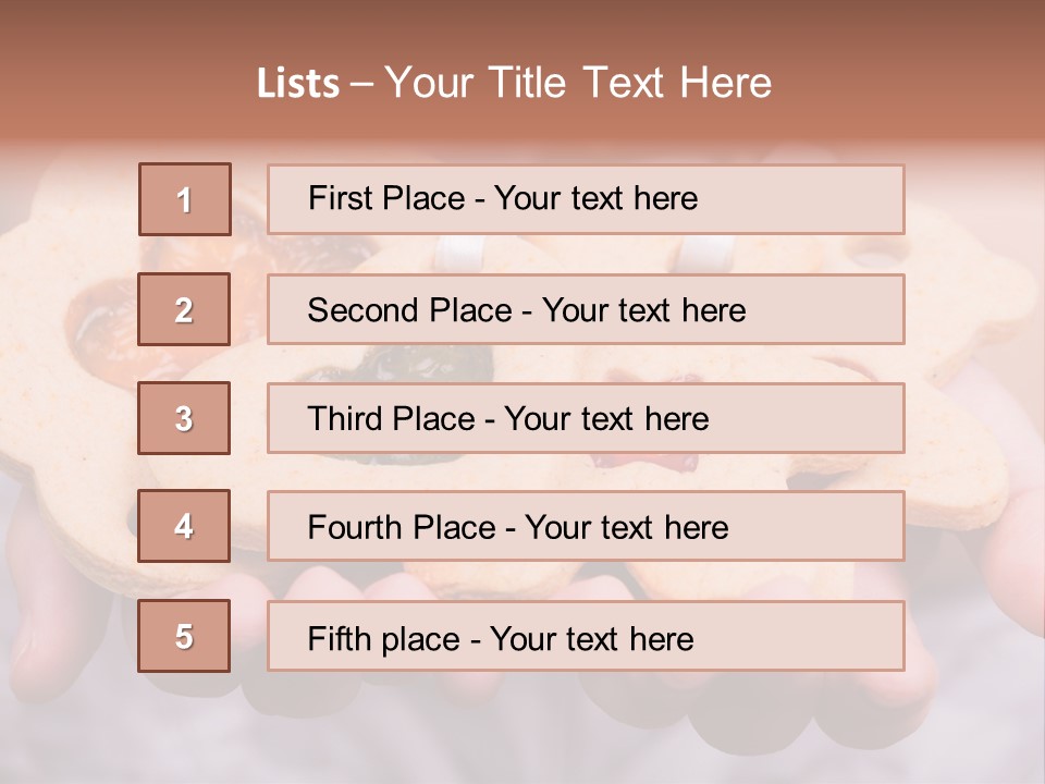 Set Of Cookies In Baby Hands PowerPoint Template