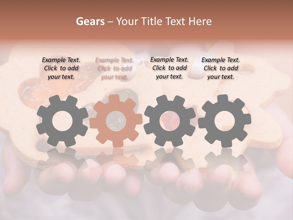 Set Of Cookies In Baby Hands PowerPoint Template