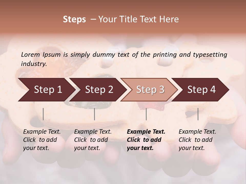 Set Of Cookies In Baby Hands PowerPoint Template