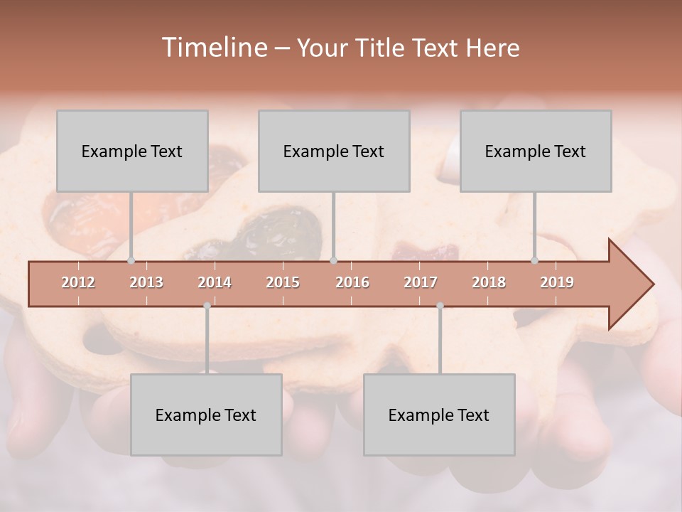 Set Of Cookies In Baby Hands PowerPoint Template