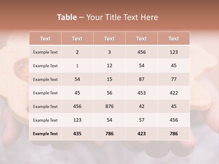 Set Of Cookies In Baby Hands PowerPoint Template