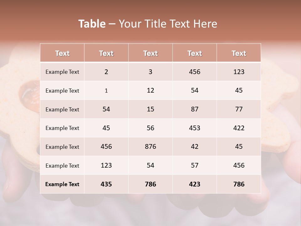 Set Of Cookies In Baby Hands PowerPoint Template