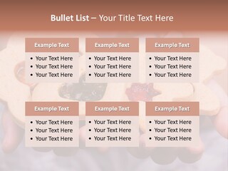 Set Of Cookies In Baby Hands PowerPoint Template