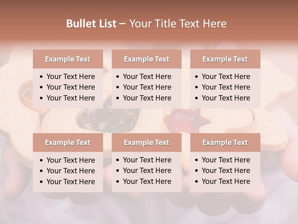 Set Of Cookies In Baby Hands PowerPoint Template