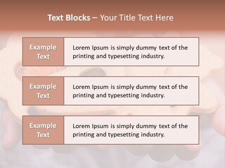 Set Of Cookies In Baby Hands PowerPoint Template