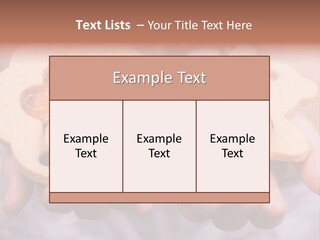 Set Of Cookies In Baby Hands PowerPoint Template
