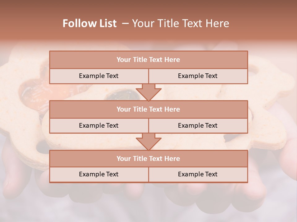 Set Of Cookies In Baby Hands PowerPoint Template