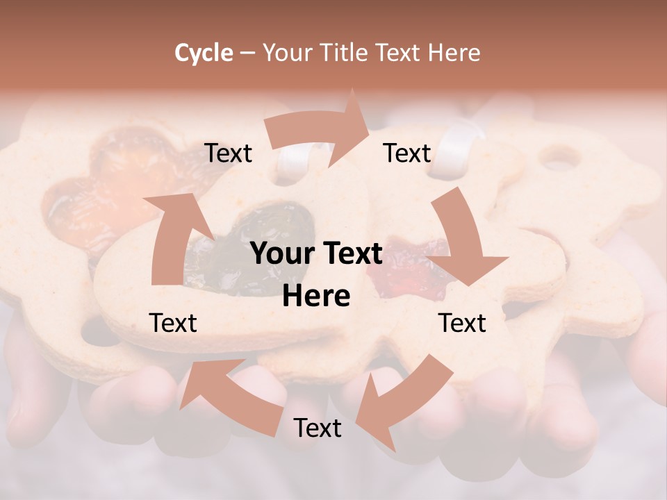 Set Of Cookies In Baby Hands PowerPoint Template