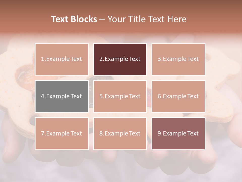 Set Of Cookies In Baby Hands PowerPoint Template