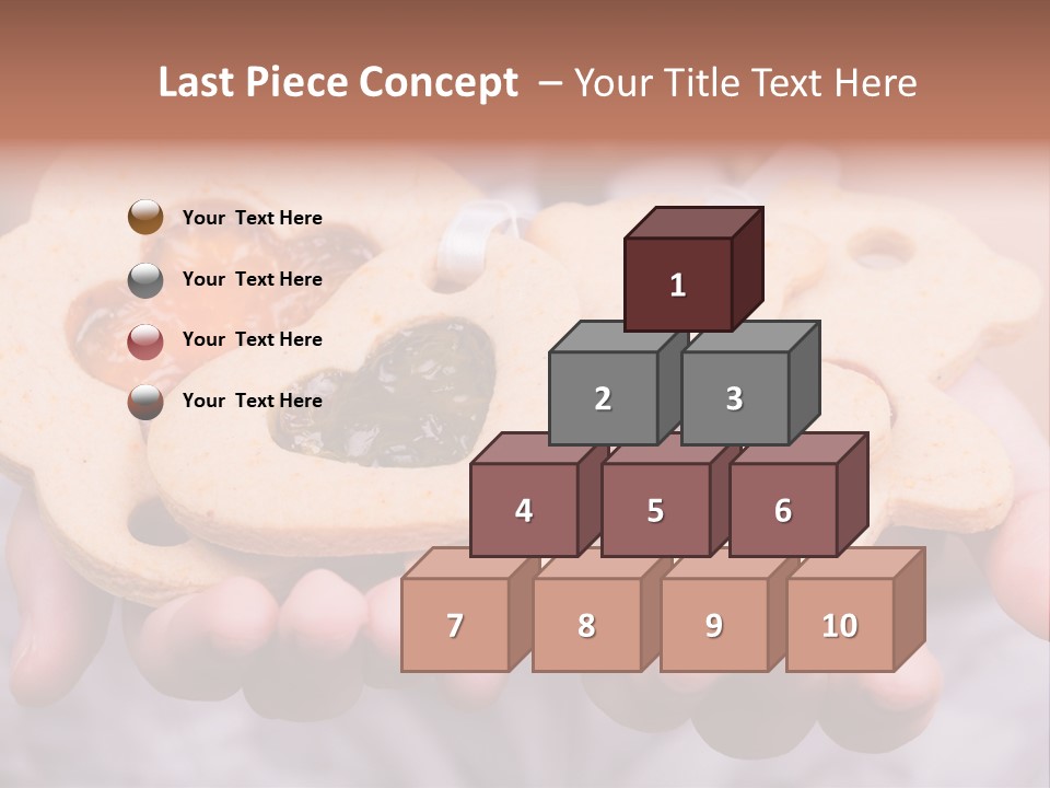 Set Of Cookies In Baby Hands PowerPoint Template