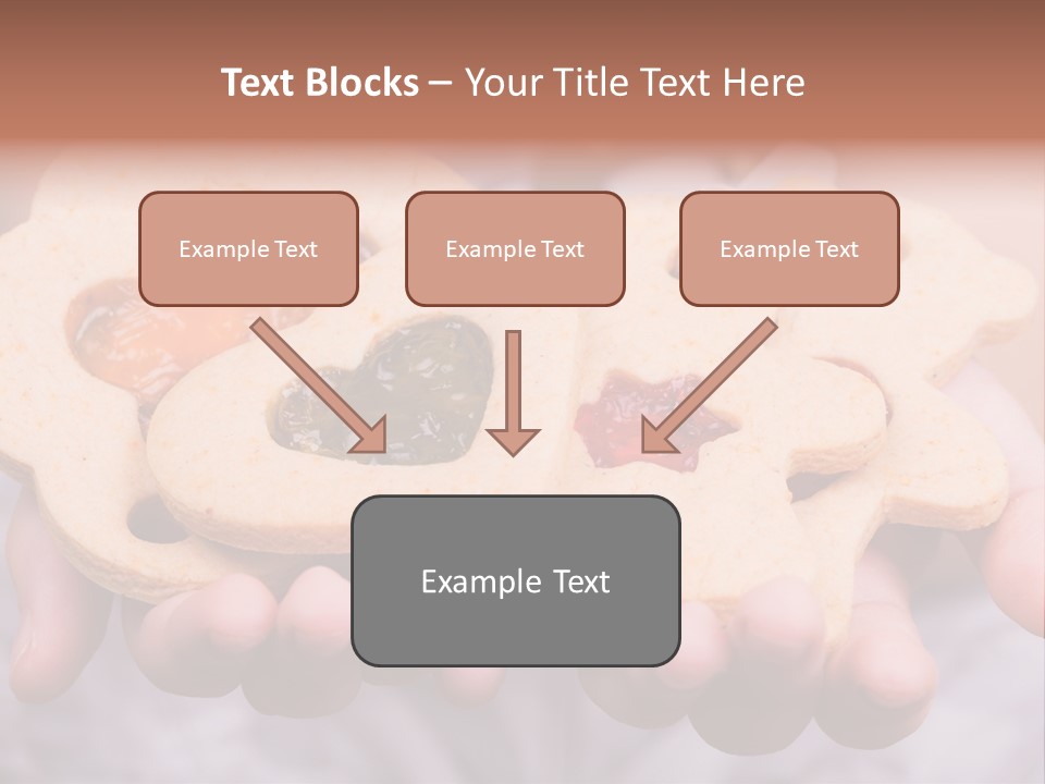 Set Of Cookies In Baby Hands PowerPoint Template