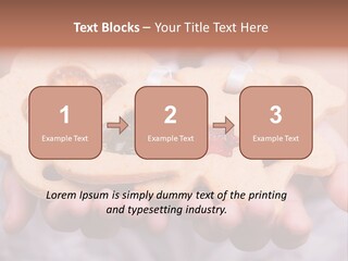 Set Of Cookies In Baby Hands PowerPoint Template