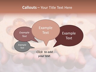 Set Of Cookies In Baby Hands PowerPoint Template