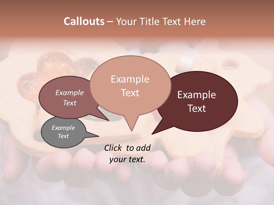 Set Of Cookies In Baby Hands PowerPoint Template
