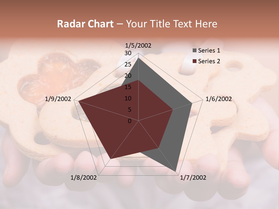 Set Of Cookies In Baby Hands PowerPoint Template