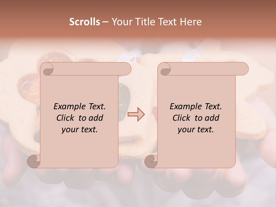 Set Of Cookies In Baby Hands PowerPoint Template