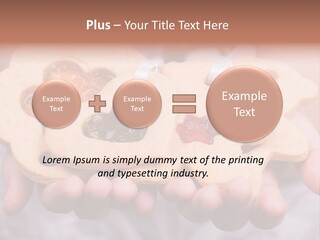 Set Of Cookies In Baby Hands PowerPoint Template