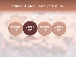 Set Of Cookies In Baby Hands PowerPoint Template