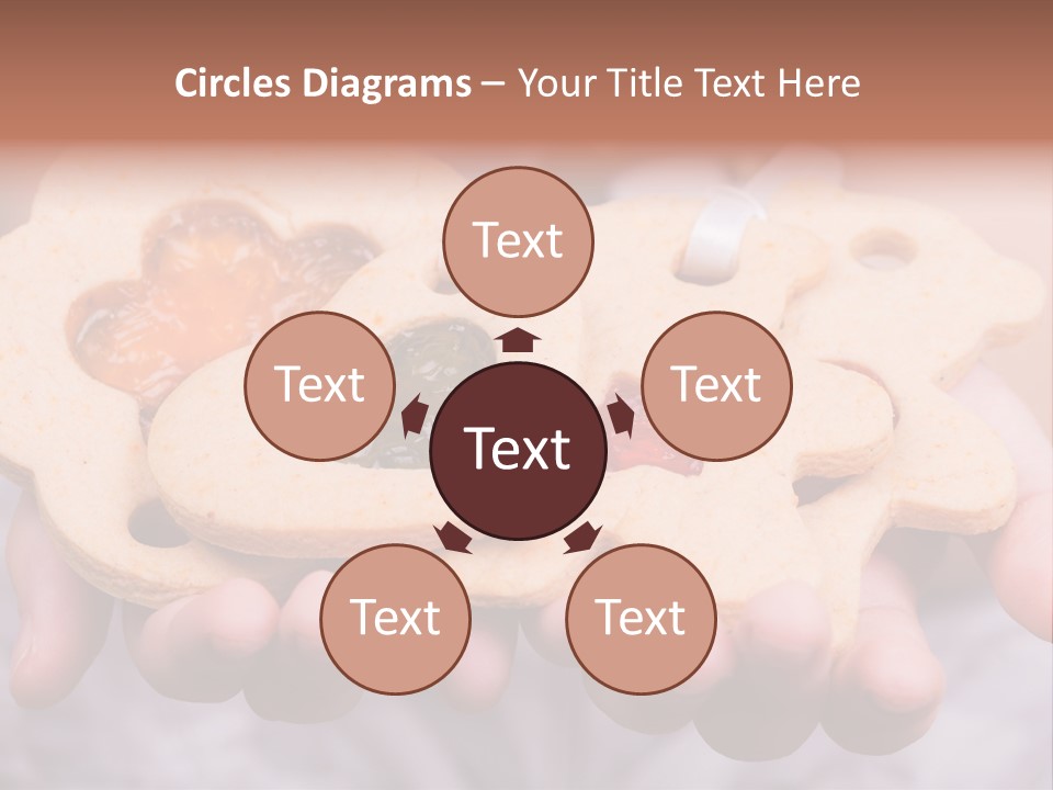 Set Of Cookies In Baby Hands PowerPoint Template