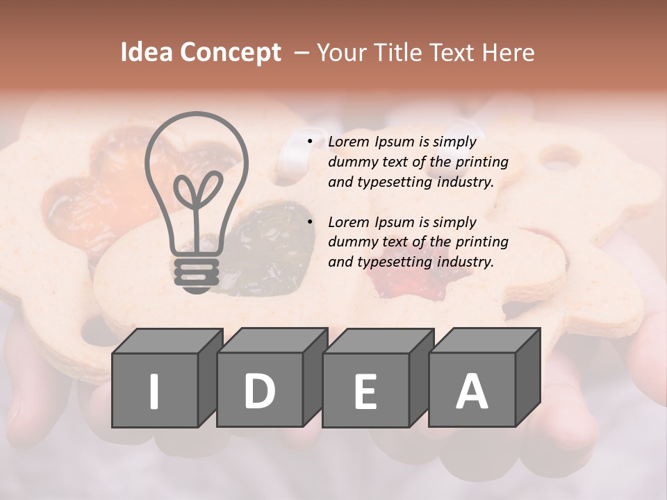 Set Of Cookies In Baby Hands PowerPoint Template