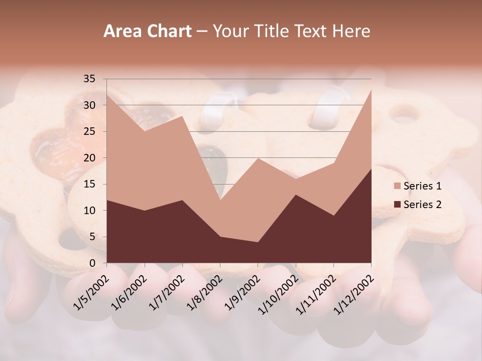 Set Of Cookies In Baby Hands PowerPoint Template