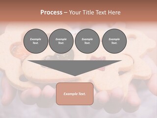 Set Of Cookies In Baby Hands PowerPoint Template