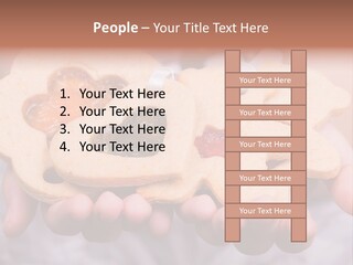 Set Of Cookies In Baby Hands PowerPoint Template