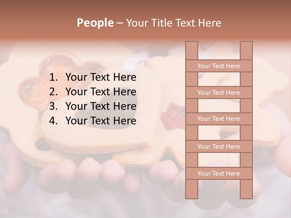 Set Of Cookies In Baby Hands PowerPoint Template