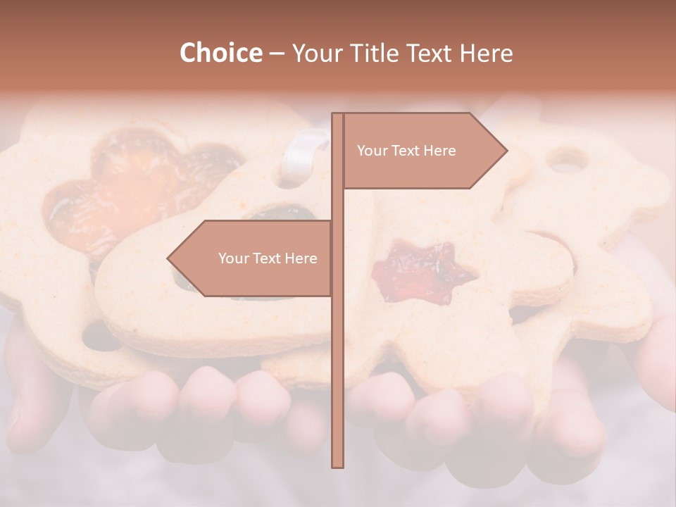 Set Of Cookies In Baby Hands PowerPoint Template