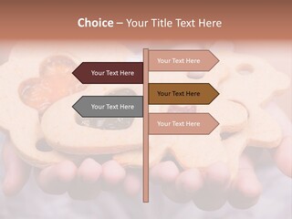 Set Of Cookies In Baby Hands PowerPoint Template