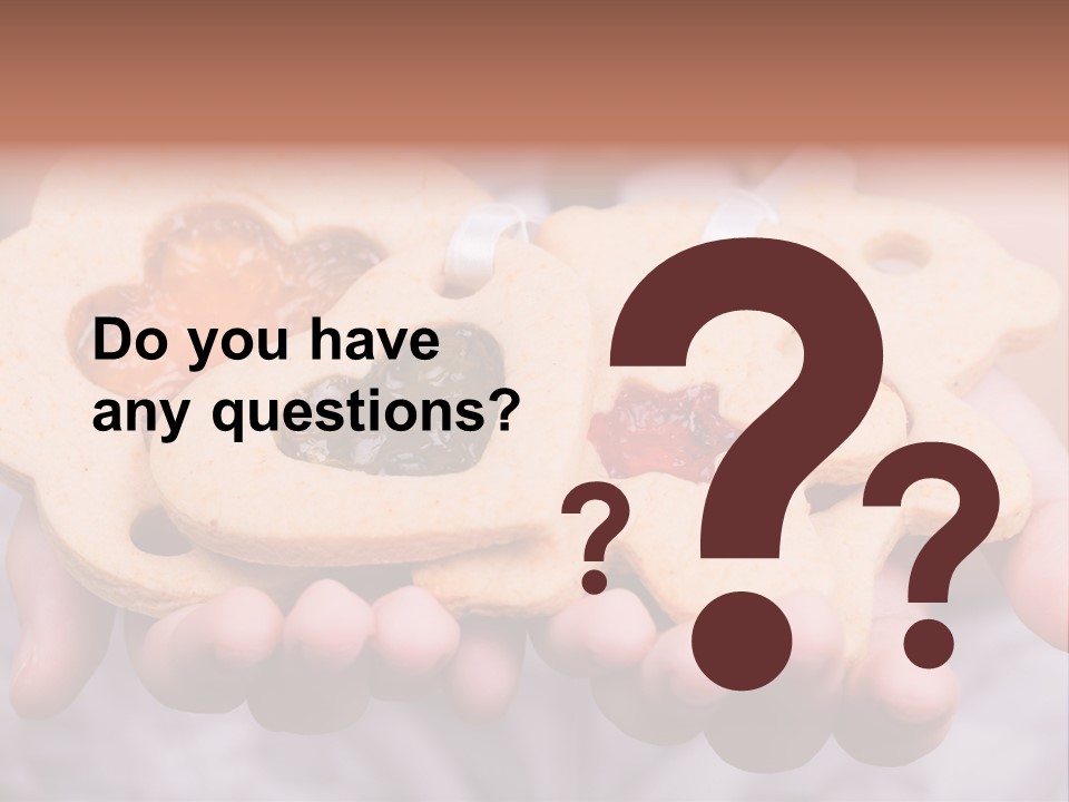 Set Of Cookies In Baby Hands PowerPoint Template