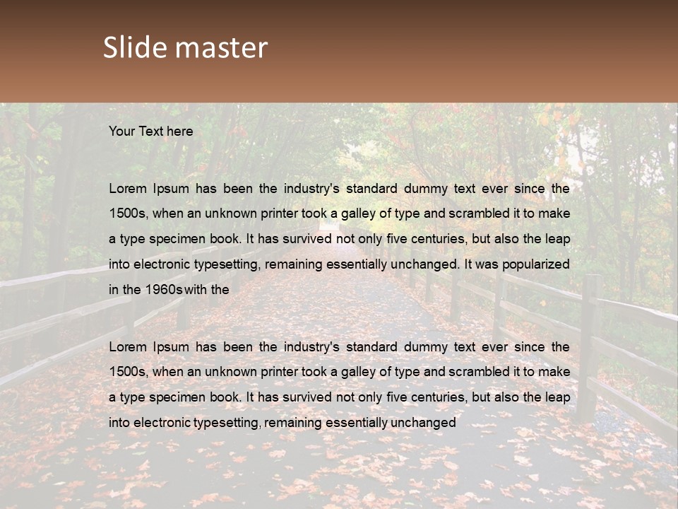 Road In The Park PowerPoint Template