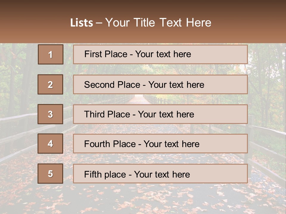Road In The Park PowerPoint Template