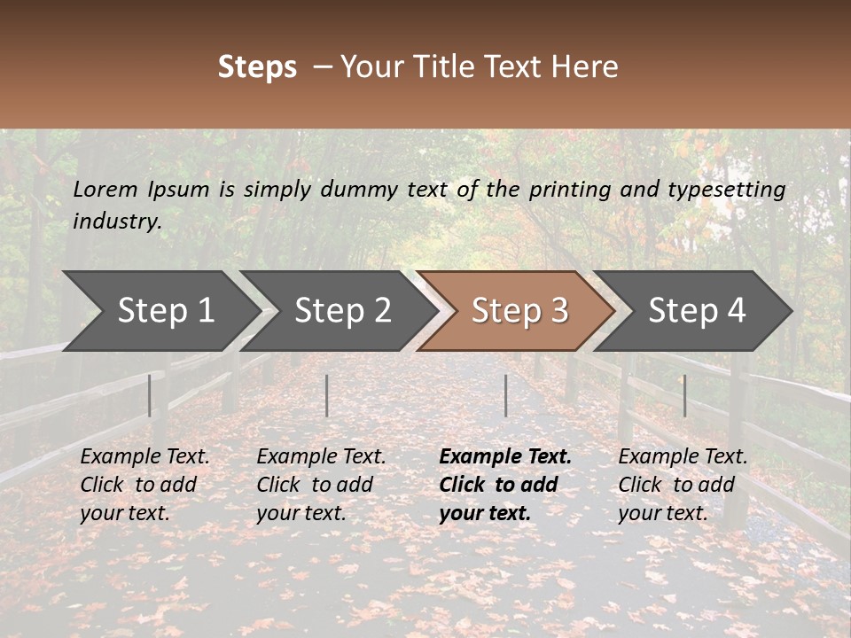 Road In The Park PowerPoint Template
