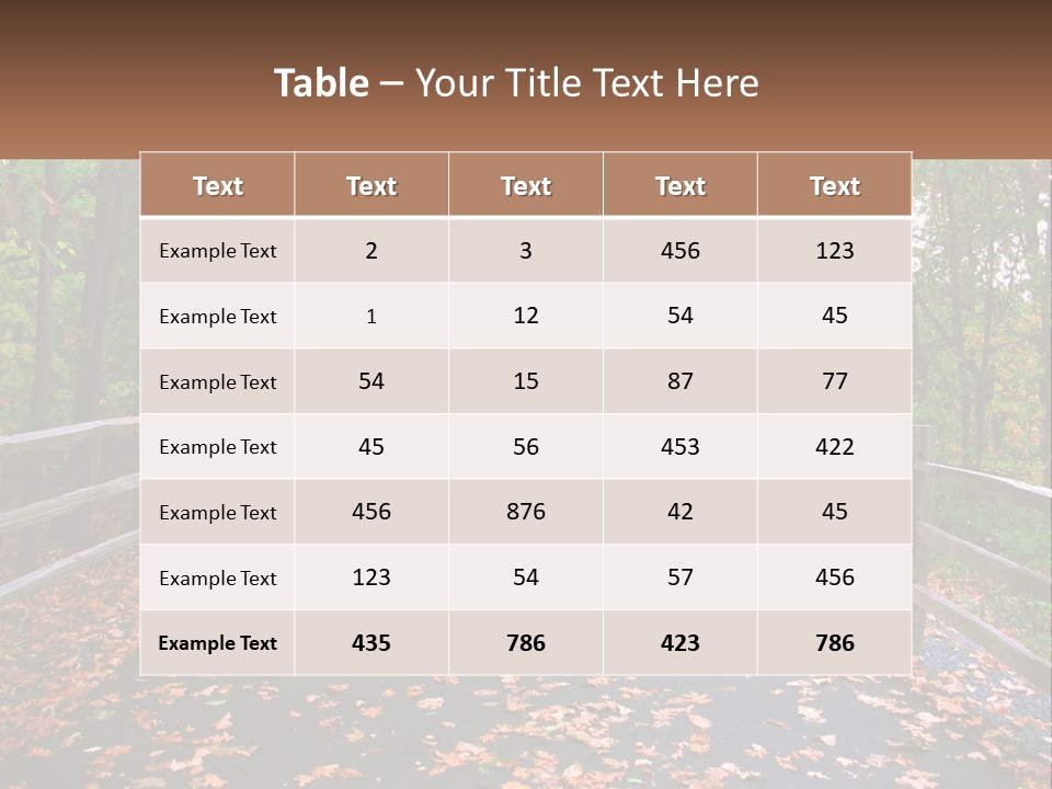 Road In The Park PowerPoint Template