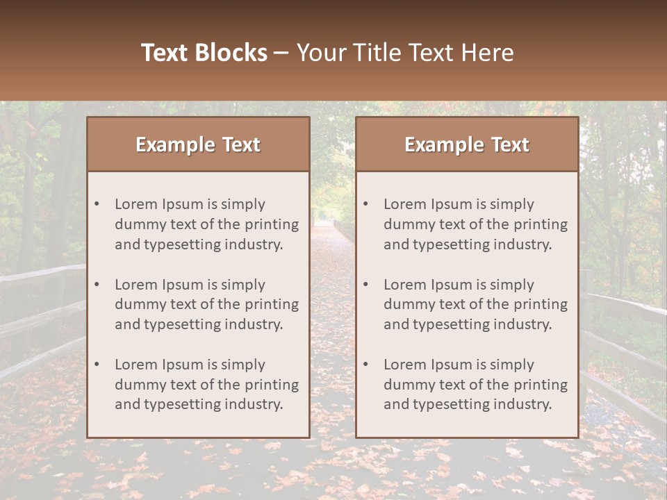 Road In The Park PowerPoint Template