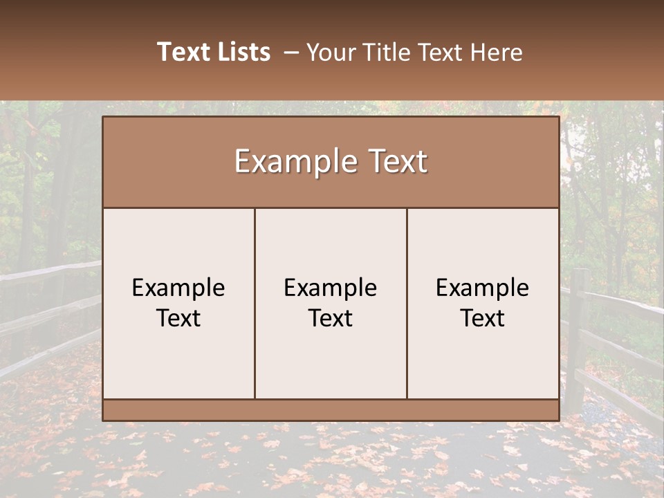 Road In The Park PowerPoint Template