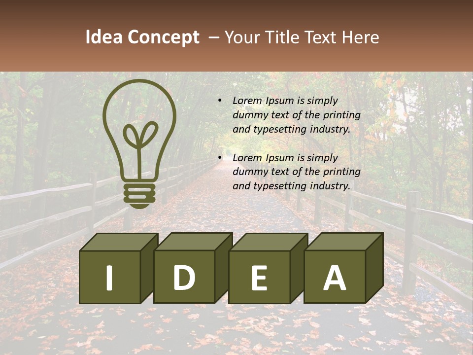 Road In The Park PowerPoint Template