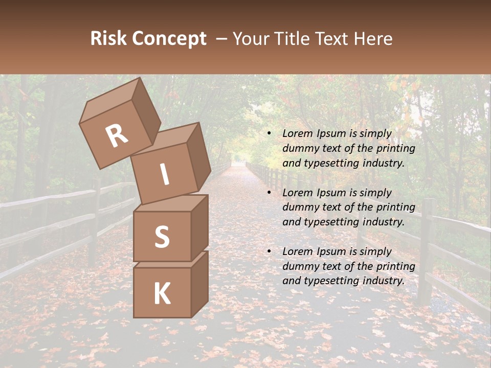 Road In The Park PowerPoint Template