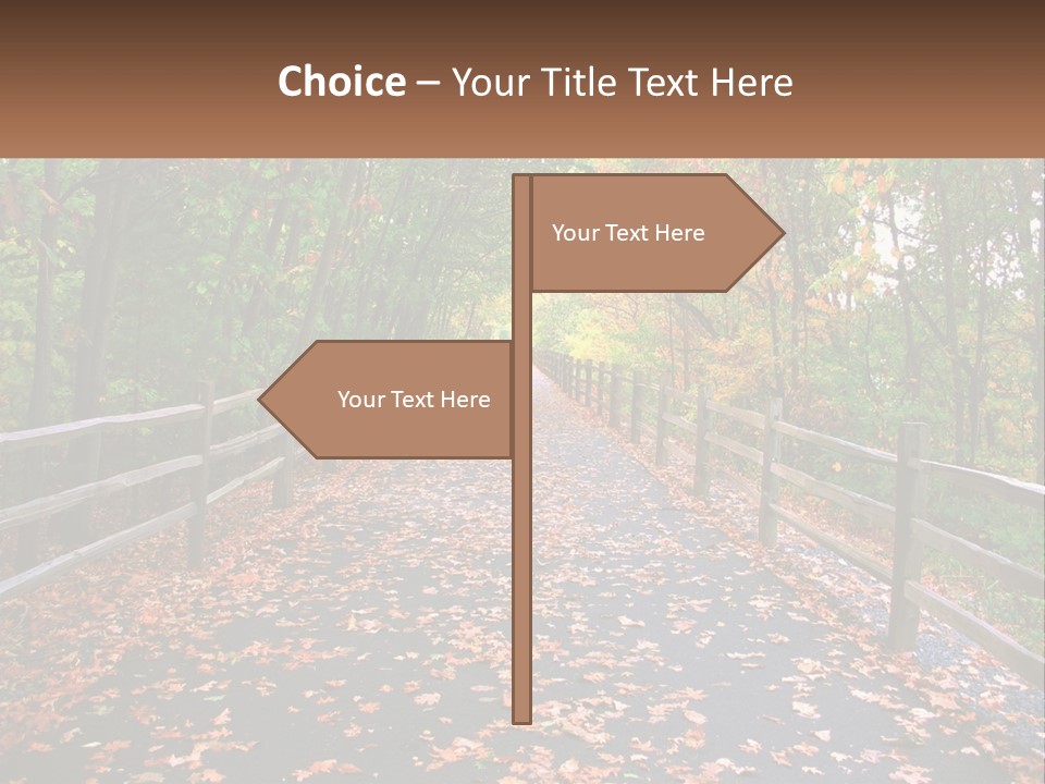 Road In The Park PowerPoint Template